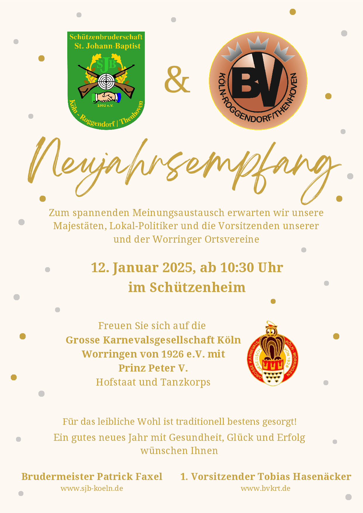 19. Neujahrsempfang im Schützenheim Roggendorf/Thenhoven